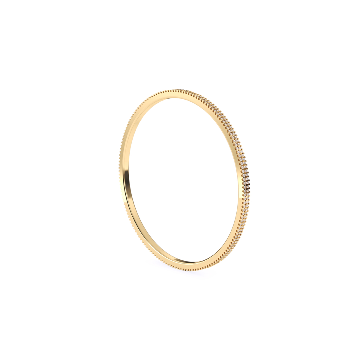 Delicate Two Row Round Diamond Bangle